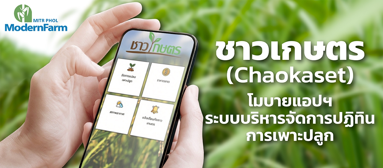 ชาวเกษตร (Chaokaset) โมบายแอป ฯ ระบบบริหารจัดการปฏิทิน การเพาะปลูก