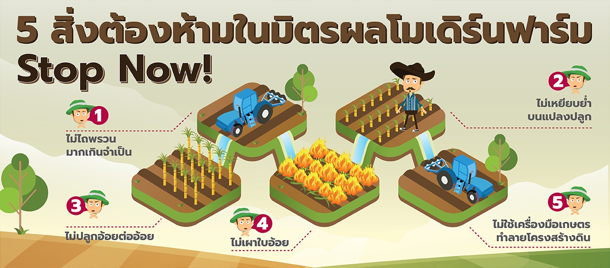 5 สิ่งต้องห้ามในการทำไร่แบบมิตรผลโมเดิร์นฟาร์ม