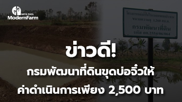 ข่าวดี! กรมพัฒนาที่ดินขุดบ่อจิ๋วให้ ค่าดำเนินการเพียง 2,500 บาท 