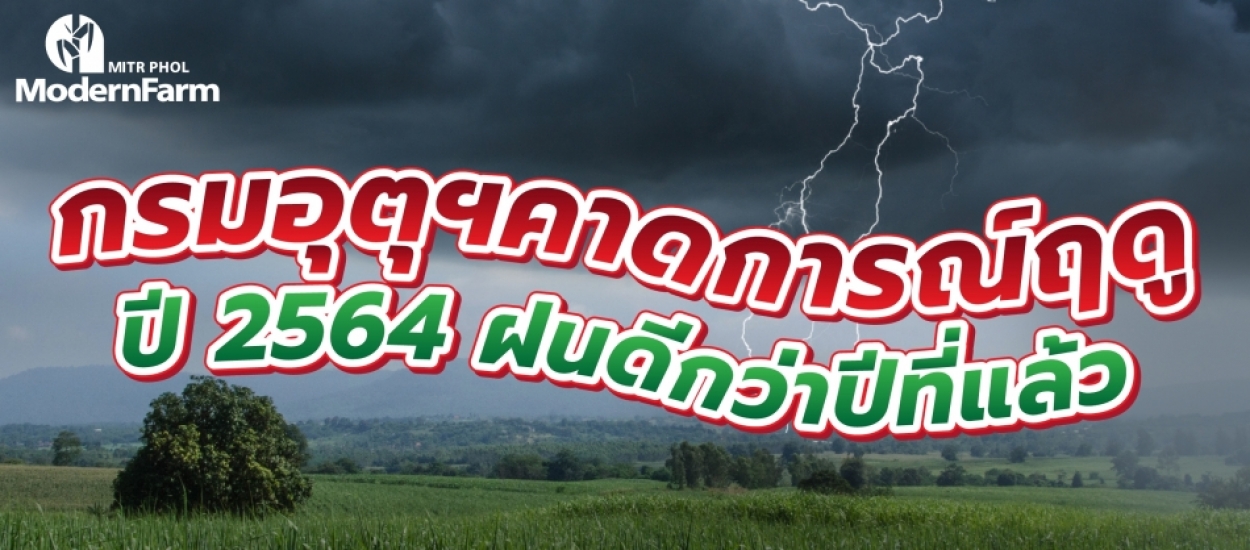 กรมอุตุฯคาดการณ์ฤดูฝนปี 2564 ฝนดีกว่าปีที่แล้ว